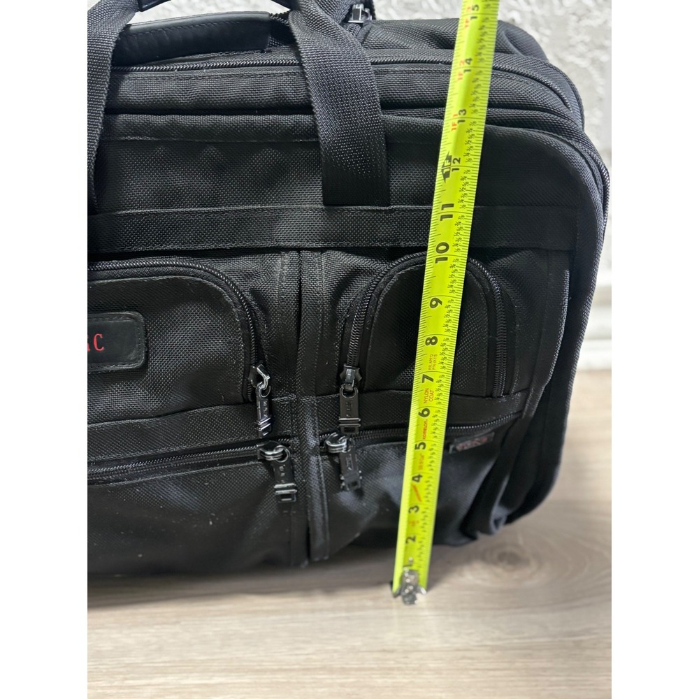 Tumi Alpha Deluxe Wheeled Briefcase Black Ballistic Nylon Laptop Bag 2207D3‎ - Picture 5 of 16
